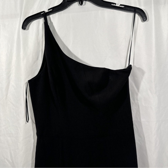 NEW Dress the Population [ Medium ] Amy One Shoulder Crepe‎ Gown in Black - Picture 7 of 14